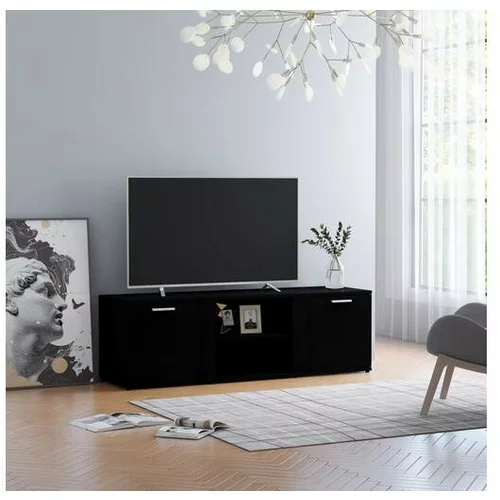  TV omarica črna 120x34x37 cm iverna plošča