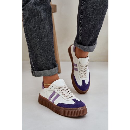 Zazoo N1068 Leather Low Sneakers Women On Platform White Cijene
