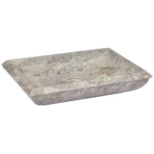 vidaXL Umivalnik siv 50x35x10 cm marmor