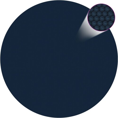vidaXL Plutajući PE solarni pokrov za bazen 549 cm crno-plavi Cijene