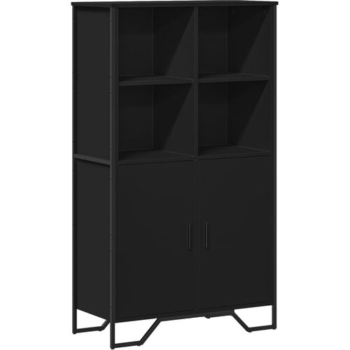  Visoka komoda crna 79,5 x 35,5 x 137,5 cm od konstruiranog drva Slike
