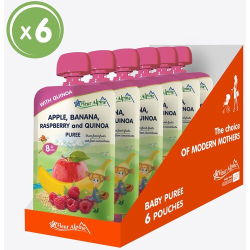 Fleur Alpine organski pire sa malinom i kinoom 8+, 120 g - jedno pakovanje Slike