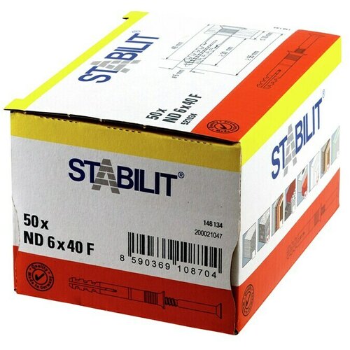 STABILIT Udarna tipla (Promjer tiple: 6 mm, Duljina tiple: 40 mm, 50 Kom.) Slike