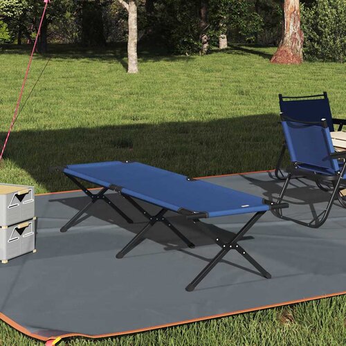  Sklopivi kamperski krevet Plava 193 x 69 x 45 cm Oxford tkanina Slike