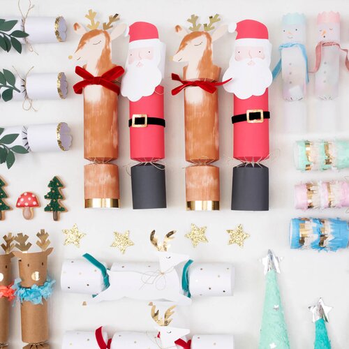 Meri Meri poklon iznenađenja crackers reindeer fringe Slike