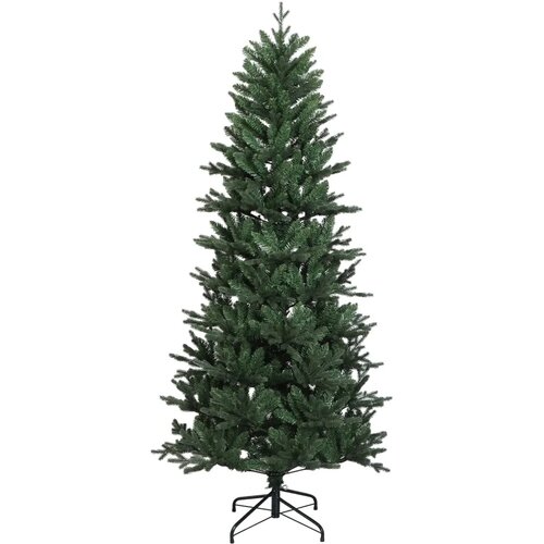  Umjetno božićno drvce s nogom 210 cm 300 LED lampica - Zelena 210 cm s LED svjetlima Slike