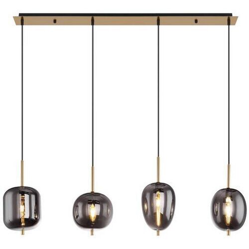 Globo Viseća LED svjetiljka Blacky I (160 W, Broj žarulja: 4 Kom., D x &amp;Scaron; x V: 110 x 18,5 x 120 cm, mjedena, E14) Slike