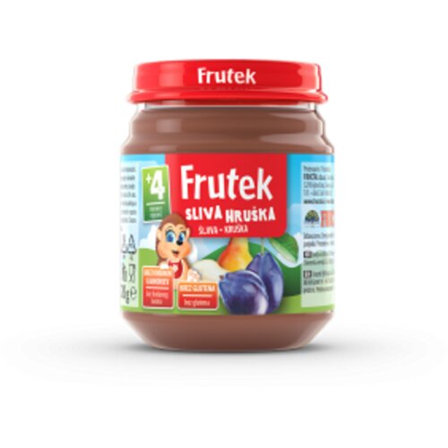 Frutek kašica šljiva i kruška 120 gr 4M+ Cene