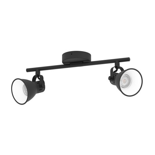 Eglo Seras 2 spot/2, led, gu10, 2x3,3w, 2x240lm, crna/čelik Cene