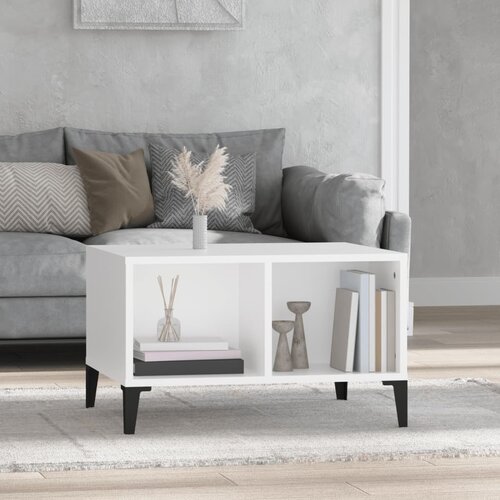 The Living Store Klubska mizica bela 60x50x36,5 cm inženirski les - Klubska Mizica, (21421325) Slike