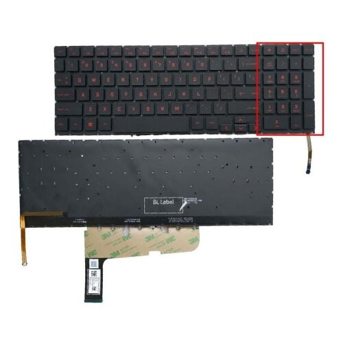  tastatura za laptop hp omen 16-B series mali enter sa backlightom ( 111427 ) Slike
