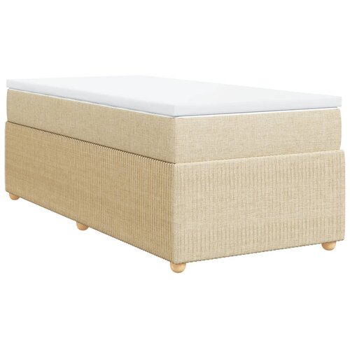 Maison Chic Box spring postelja - Vzmetna postelja z vzmetnico krem 100x200 cm blago SL16750, (21884467) Slike