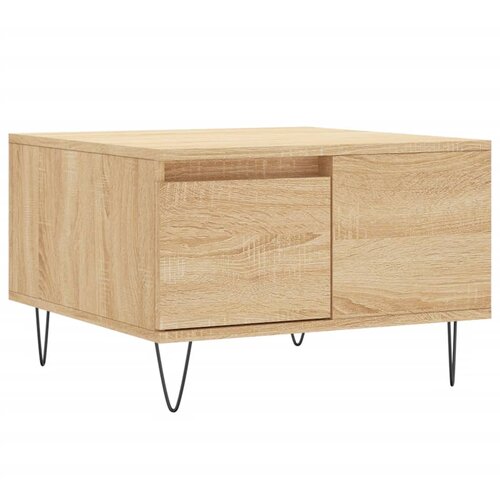 Maison Chic Klubska mizica - kavna mizica - Nizka mizica sonoma hrast 55x55x36,5 cm inženirski les, (21752740) Slike