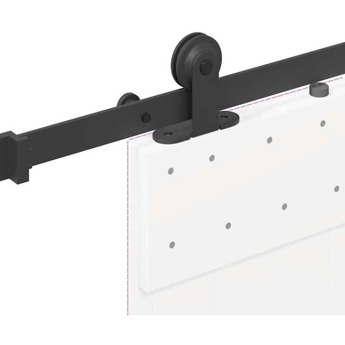 VidaXL Pribor za klizna vrata 213,5 cm čelični crni Slike