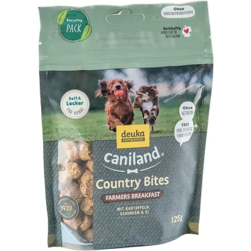 Caniland Country Bites "Farmers Breakfast" s šunko - Varčno pakiranje: 5 x 125 g
