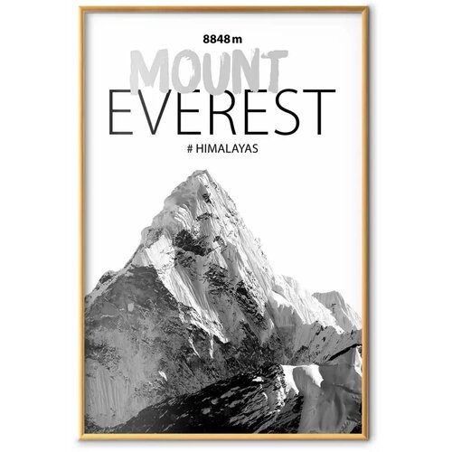  Plakat Mount Everest 21x30 Zlatni okvir Cene
