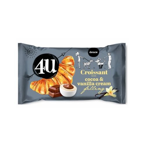 4U KROASAN ČOKOLADA VANILA 80G Cene