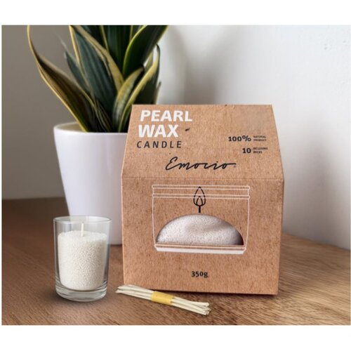 Emocio Pearl wax White sveča 350 g Slike