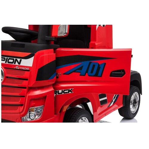 Lean Toys Otro&amp;scaron;ki tovornjak Mercedes Actros 4x4 2x12V Rdeča Slike