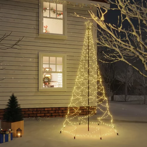  Božićno drvce s metalnim stupom i 500 LED žarulja bijelo 3 m