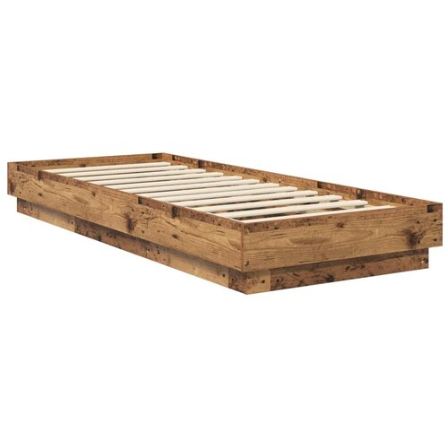 Okvir za krevet s LED svjetlom Staro drvo 80 x 200 cm - Staro drvo 80 x 200 cm Slike
