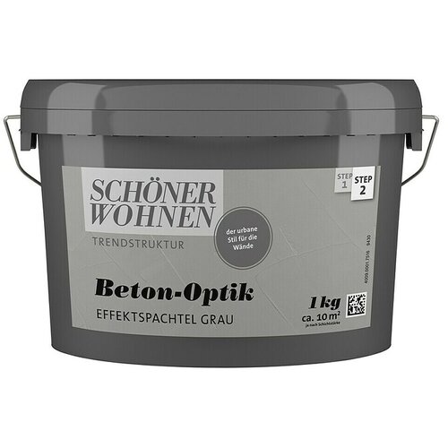 SCHÖNER WOHNEN-Farbe Trendstruktur Kit z efektom z betonskim videzom (Siva, 1 kg, Mat) Cene