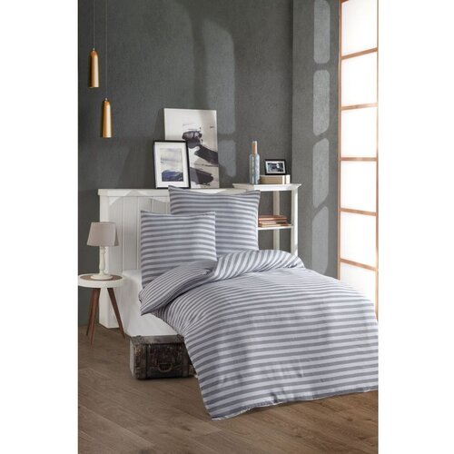  water yollu saten - light grey light grey single quilt cover set (de) Cene