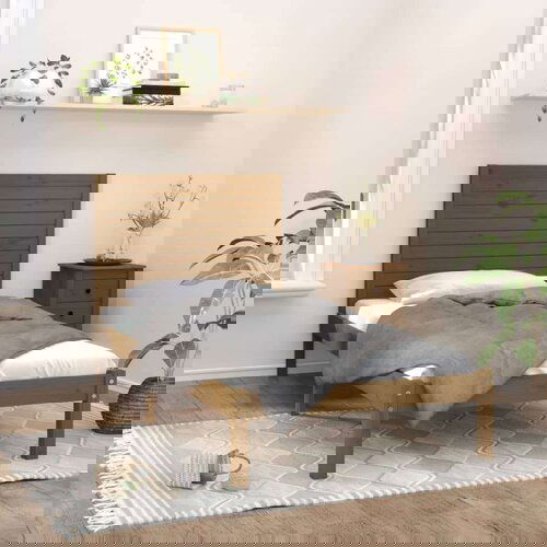  Za krevet od masivnog drva smeđa boja meda 100 x 200 cm Slike