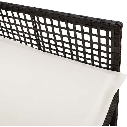  Vrtna stolica s jastukom 2 pcs Crna 55 x 53 x 85 cm poliratan Slike