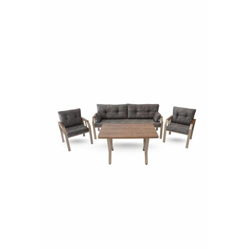 Hanah home 3+1+1 - Grey Grey Garden Lounge Set Slike