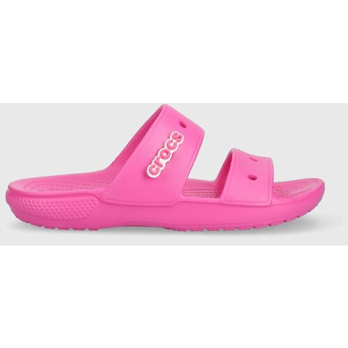 Crocs Natikači Classic Sandal ženski, roza barva, 206761 Slike