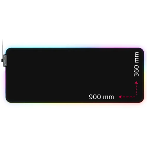 Lorgar Steller 919, Gaming mouse pad, High-speed surface, anti-slip rubber base, RGB backlight, USB connection,...