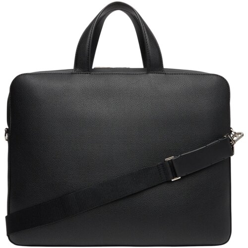 Calvin Klein Torba za prenosnik Micro Pebble Slim Briefcase 36 LV04D3012G Črna Cene