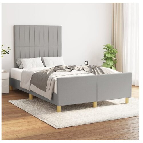  Okvir za krevet s uzglavljem svjetlosivi 120x200 cm od tkanine Cijene