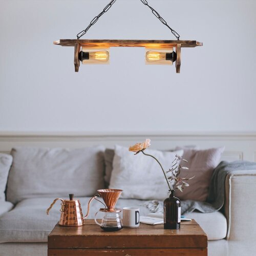 Opviq Erebos - 110-AV BlackWooden Chandelier Slike