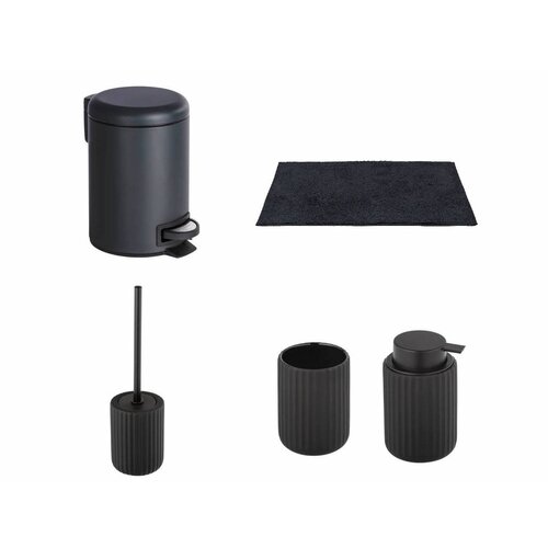 Wenko Crni set pribora za kupaonicu Belluno – Cijene