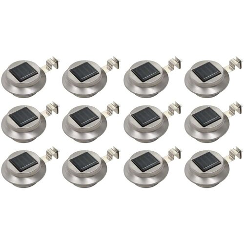 vidaXL Vrtne solarne svjetiljke 12 kom LED okrugle 12 cm bijele Cijene