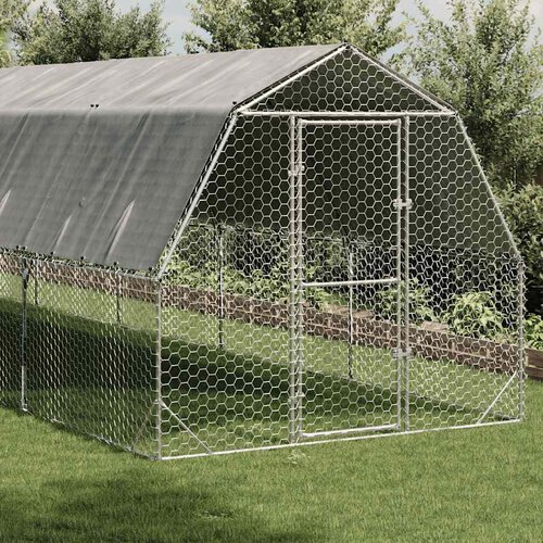  Kavez za koko&amp;scaron;i s krovom 2,5x6x2,25 m pocinčani čelik Slike