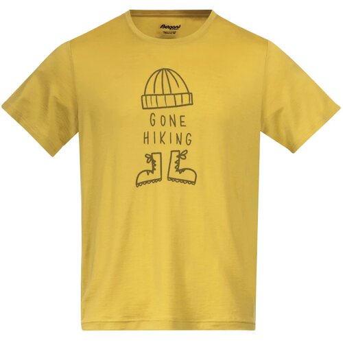Bergans Men's T-Shirt Graphic Wool Light Olive Green Slike