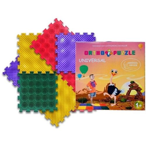 Ortho puzzle set masažnih ortopedskih preprog - 8 kosov, jež Slike