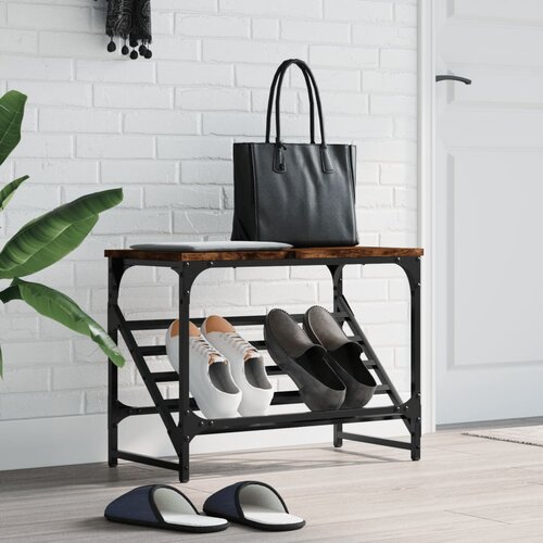  The living store regal za čevlje dimljen hrast 60x30x45 cm inženirski les - regal za čevlje, (21485675) Slike