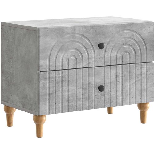 vidaXL Noćni ormar Betonska siva 62 x 34 5 x 48 cm Konstruirano drvo - Betonska siva Cene
