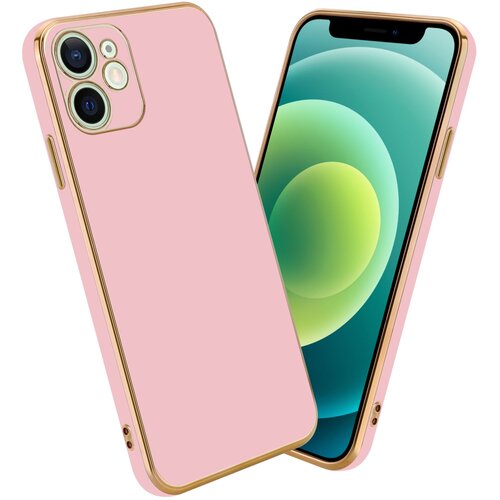 Cadorabo Ohi&amp;scaron;je, združljiv z Apple v sijajnem roza barvi - Za&amp;scaron;čitni pokrov iz fleksibilnega silikona TPU in z za&amp;scaron;čito pred kamero, (20617229) Slike