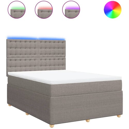 Maison Chic Box spring postelja - Vzmetna postelja z vzmetnico taupe 140x200 cm blago SL23585, (21879828) Cene