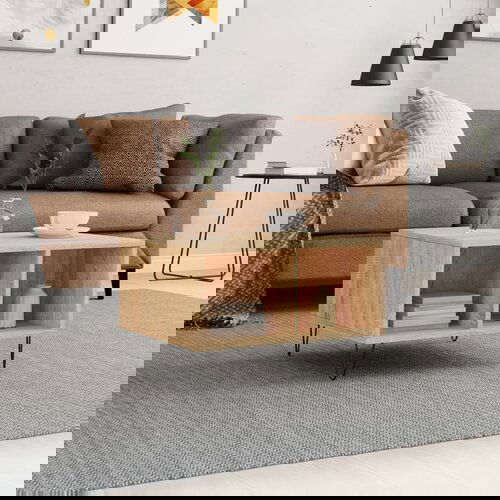 vidaXL Stolić za kavu boja hrasta 60 x 50 x 36 5 cm konstruirano drvo Cijene
