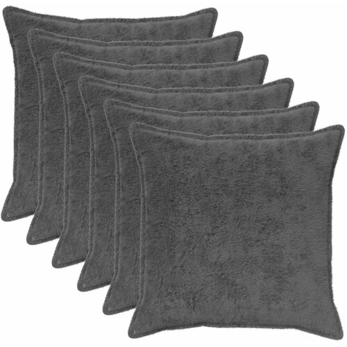  Presvlaka za jastuk 6 kom. HOUTEN Tamnosiva 80 x 80 cm Cijene