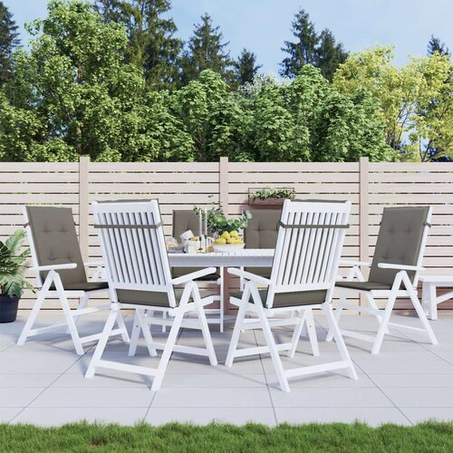 VidaXL Jastuci za stolice 6 kom tamnosivi 120 x 50 x 4 cm od tkanine Slike