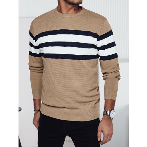 DStreet Sweter męski ciemnobeżowy Slike