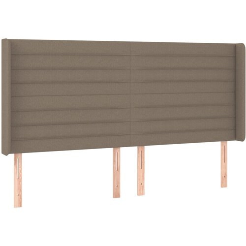 Maison Chic posteljno vzglavje - vzglavna omarica - nočna omarica z u&amp;scaron;esi taupe 203x16x118/128 cm blago, (21711729) Slike