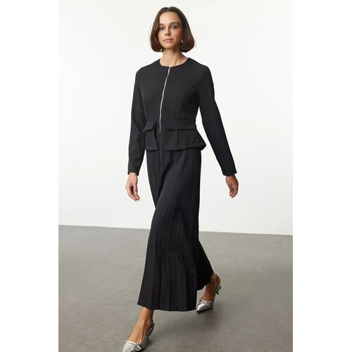 Trendyol Modest Ženska haljina Tctaw25Eb00120, Crna Slike